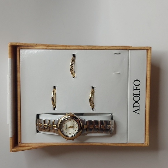 Womens 2 tone Adolfo watch, new - Picture 2 of 5